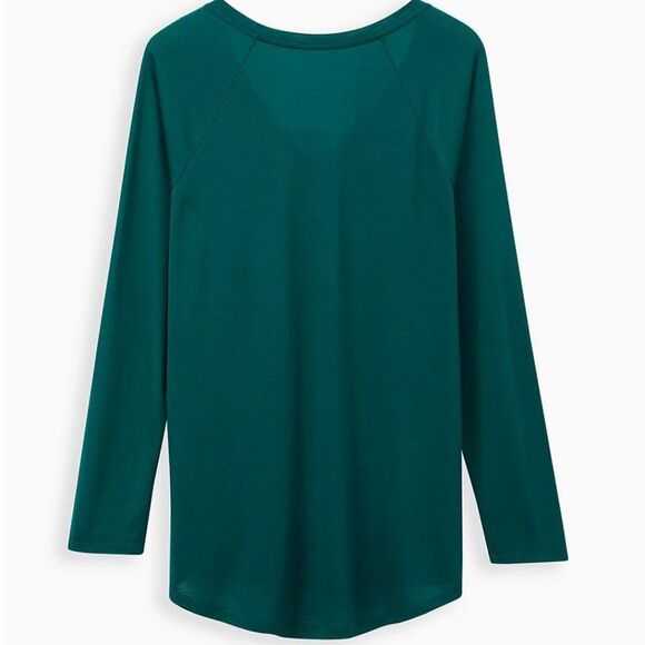 Torrid Classic Fit Raglan Tee - Hobbies Scroll Green 4X - Picture 2 of 2